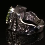 انگشتر مردانه نقره زبرجد کد 11176 - تصویر ۳