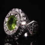 انگشتر نقره زبرجد کد 12417 - تصویر ۲