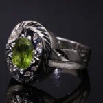 انگشتر نقره زبرجد کد 12529 - تصویر ۲
