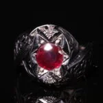 انگشتر نقره یاقوت سرخ A+ کد 12422