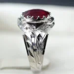 انگشتر مردانه یاقوت سرخ A+ کد 12725 - تصویر ۲