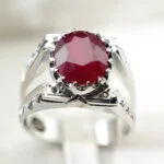 انگشتر مردانه یاقوت سرخ A+ کد 12735