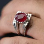 انگشتر مردانه یاقوت سرخ A+ کد 12735 - تصویر ۳