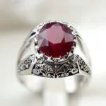 انگشتر مردانه یاقوت سرخ A+ کد 12739