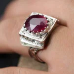 انگشتر مردانه یاقوت سرخ A+ کد 12783 - تصویر ۴
