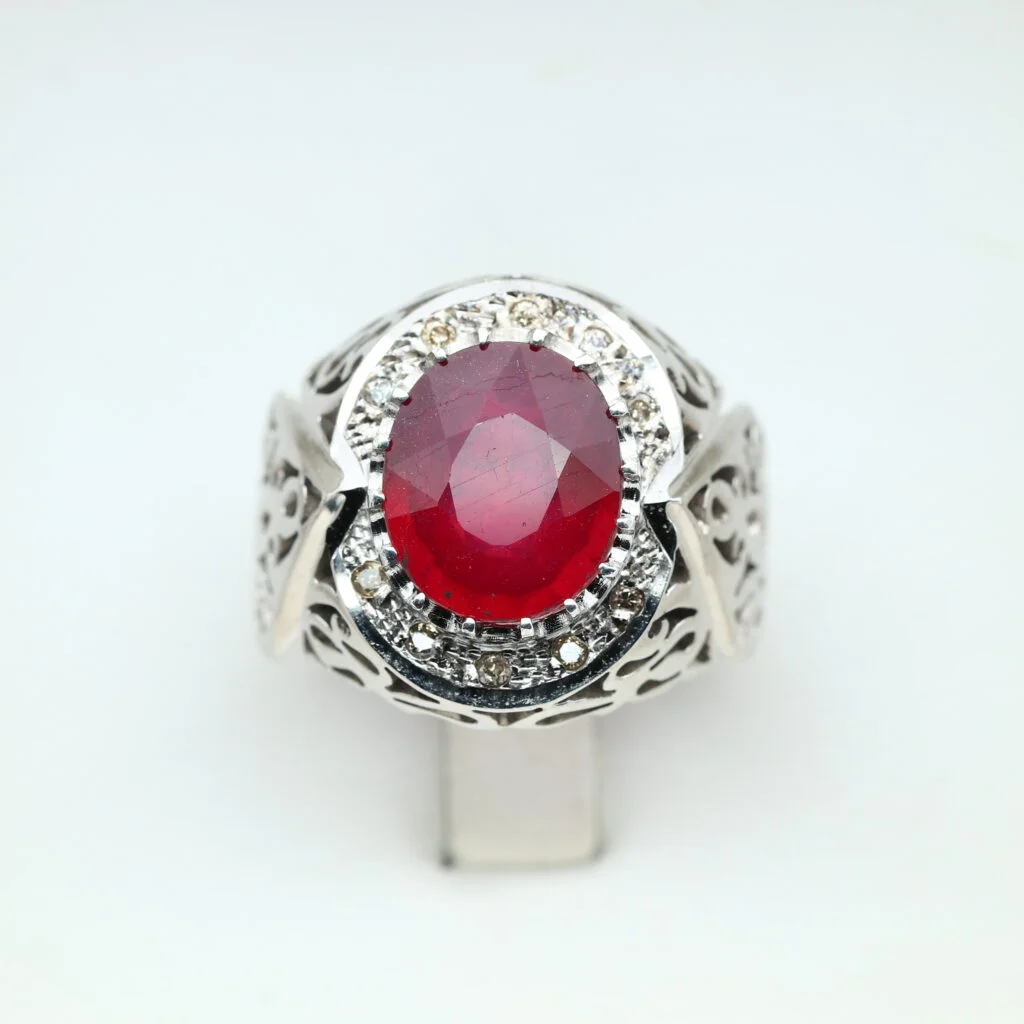 انگشتر مردانه نقره یاقوت سرخ کد 12978 انگشتر مردانه نقره یاقوت سرخ کد 12978