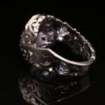 انگشتر مردانه نقره یاقوت کبود کد 11146 - تصویر ۳