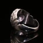 انگشتر مردانه نقره یاقوت کبود آفریقایی کد 11679 - تصویر ۳