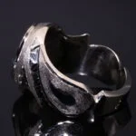 انگشتر نقره یاقوت کبود کد 12555 - تصویر ۳