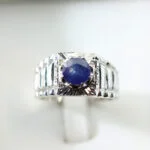 انگشتر مردانه نقره یاقوت کبود A+ کد 12631