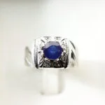 انگشتر مردانه نقره یاقوت کبود A+ کد 12639