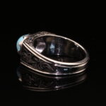 انگشتر مردانه نقره فیروزه نیشابوری کد 11883