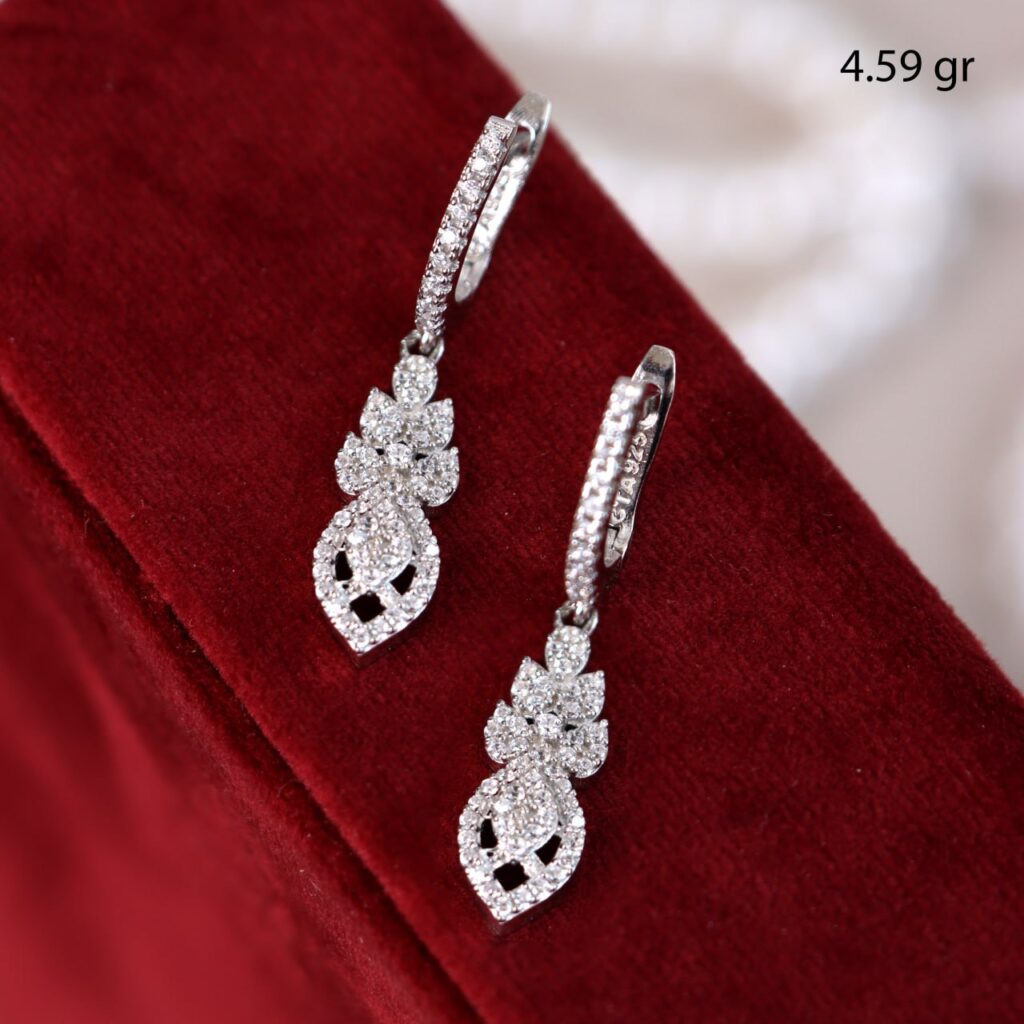 گوشواره نقره ماهلین